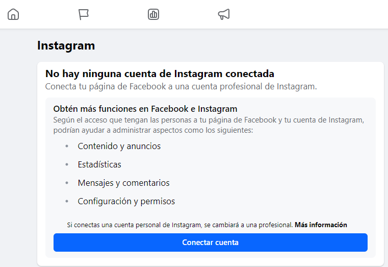 Conectar cuenta de Instagram