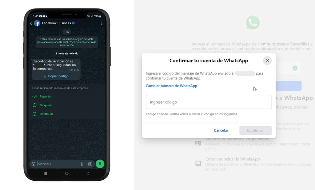 Confirmar tu cuenta de WhatsApp