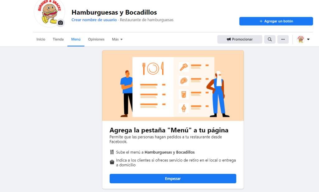 Crear y subir tu menú