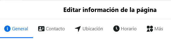 Editar informacion de la pagina