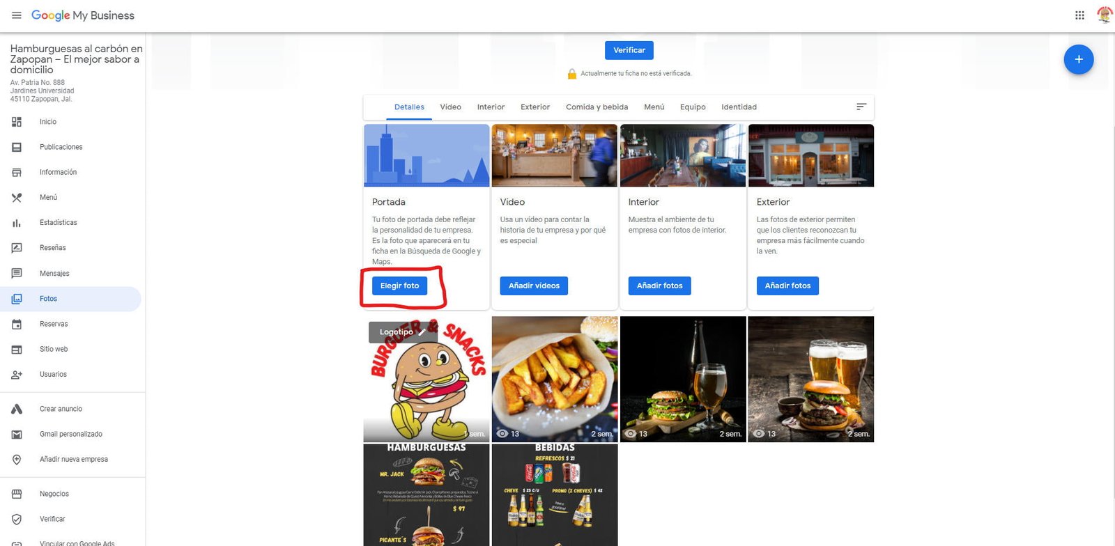 Fotografias de tu restaurante geoetiquetadas