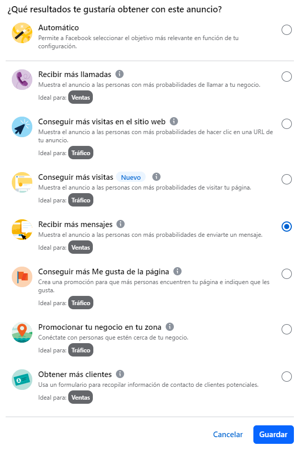 Objetivo recibir más mensajes