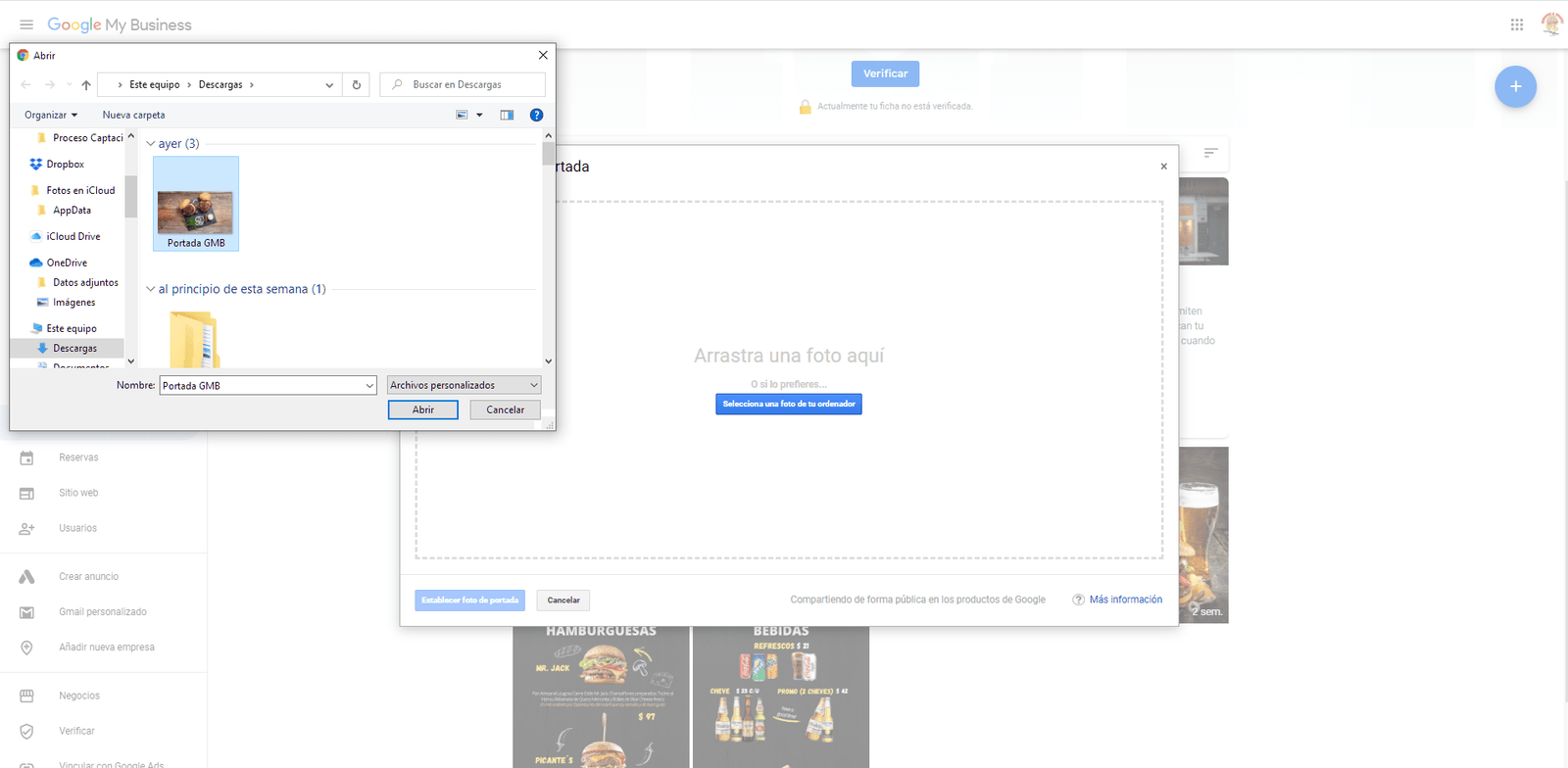 Selecciona la imagen geolocalizada